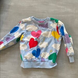 Mini Boden Multicolor Heart balloon Sweatshirt 3t 4t